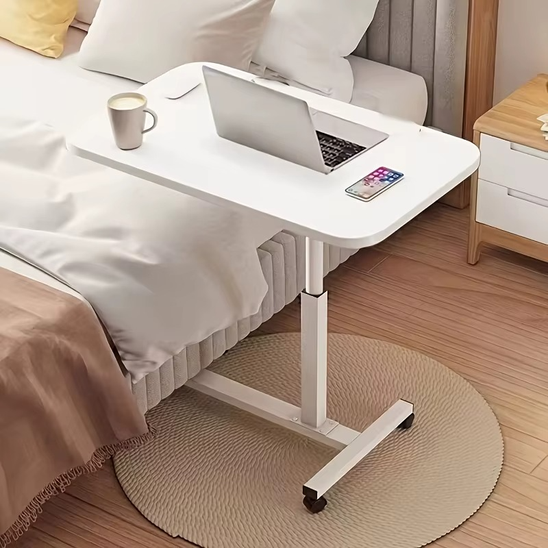 Multifunctional Bedside Table with Adjustable Height and Rotating Top Design - Suitable for Dormitory and Home Use