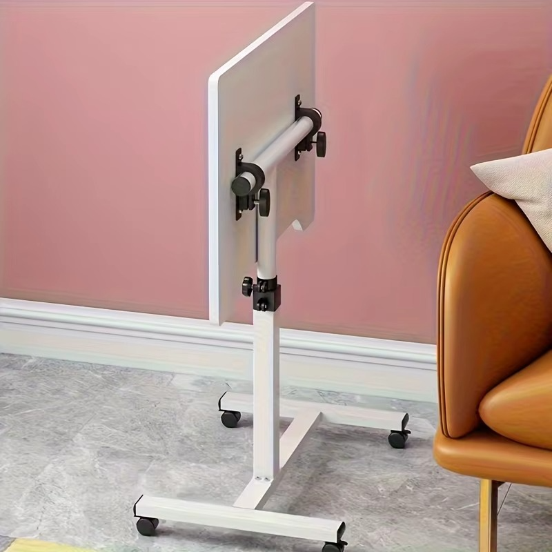 Multifunctional Bedside Table with Adjustable Height and Rotating Top Design - Suitable for Dormitory and Home Use