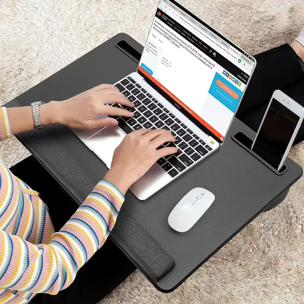 Extra Large Lap Laptop Desk Portable LapDesk with Phone Holder & Wrist Rest for Notebook, MacBook, Tablet, Bed, Sofa