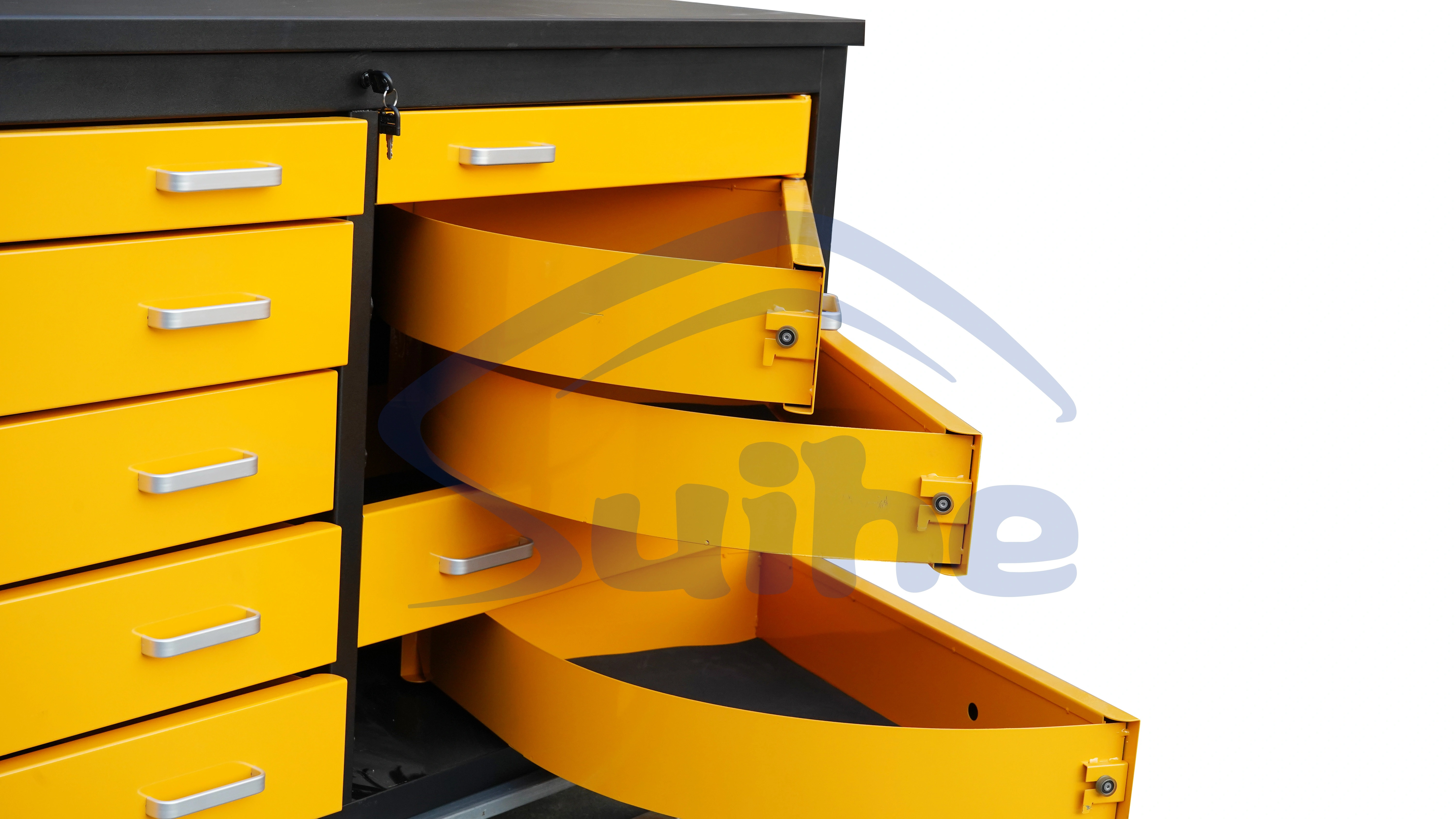 20256FT 10D New Style Metal Tool Cabinet Garage Workstation Tool Box Steel Workbench Tool Cabinet