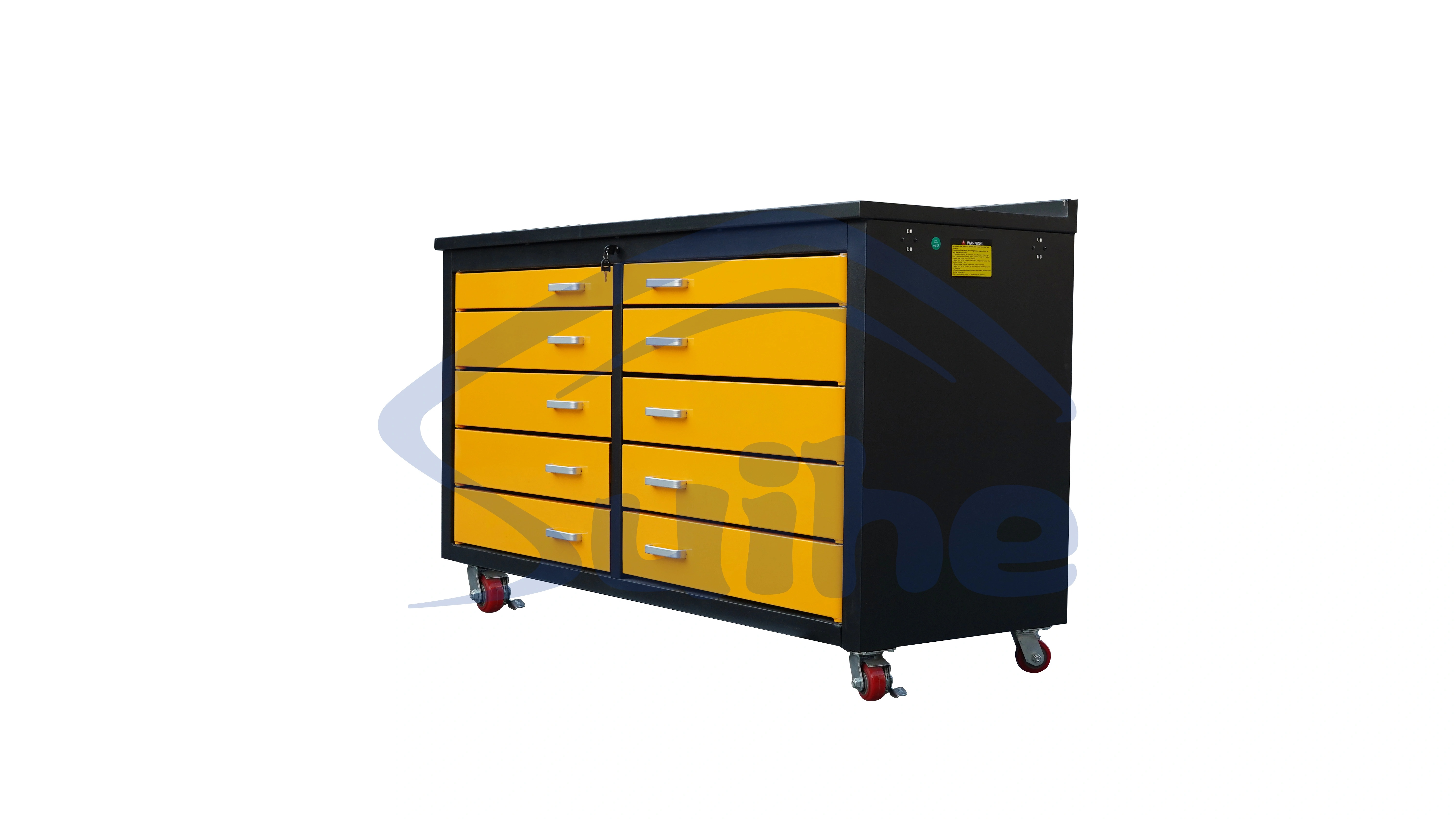 20256FT 10D New Style Metal Tool Cabinet Garage Workstation Tool Box Steel Workbench Tool Cabinet