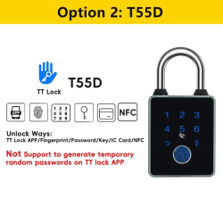 CDOK T55 TTlock Bluetooth smart padlock, IP65 dust and rainproof, suitable for indoor and outdoor use
