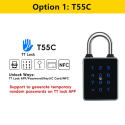 CDOK T55 TTlock Bluetooth smart padlock, IP65 dust and rainproof, suitable for indoor and outdoor use