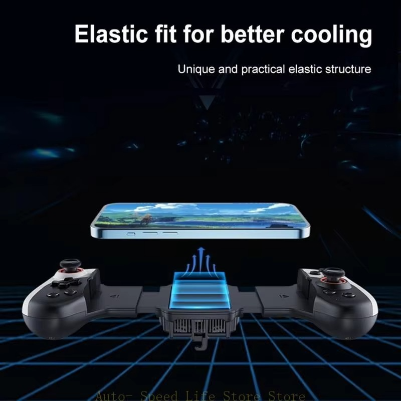 JK02 Wireless Bluetooth-compatible Gamepad for Phone PC Cooling Telescopic Game Controllers Joysticks with 2 Hall