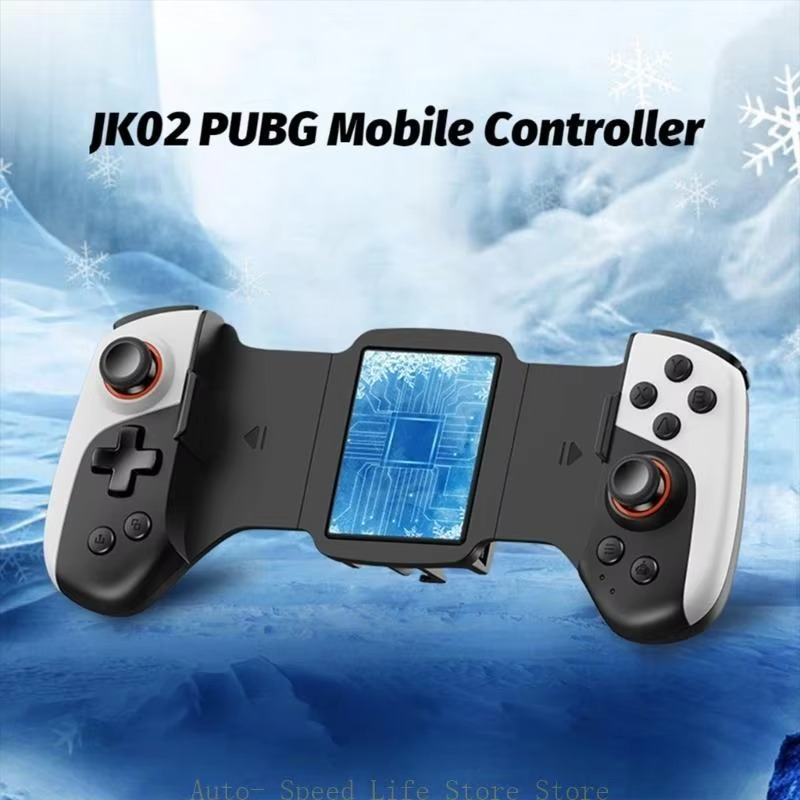 JK02 Wireless Bluetooth-compatible Gamepad for Phone PC Cooling Telescopic Game Controllers Joysticks with 2 Hall