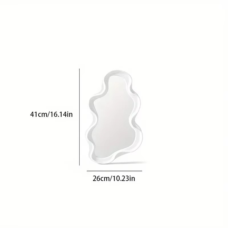 Cloud Shaped Desktop Vertical Makeup Mirror Student Dormitory Bathroom Wall Mounted Mirror Bedroom Living Room Home Decoration