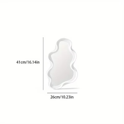 Cloud Shaped Desktop Vertical Makeup Mirror Student Dormitory Bathroom Wall Mounted Mirror Bedroom Living Room Home Decoration