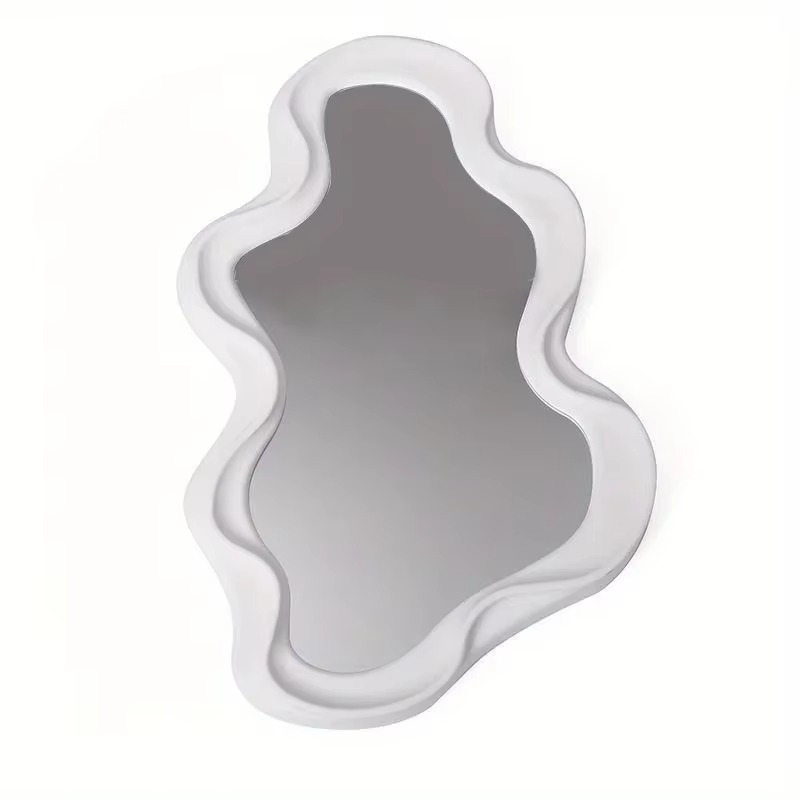 Cloud Shaped Desktop Vertical Makeup Mirror Student Dormitory Bathroom Wall Mounted Mirror Bedroom Living Room Home Decoration