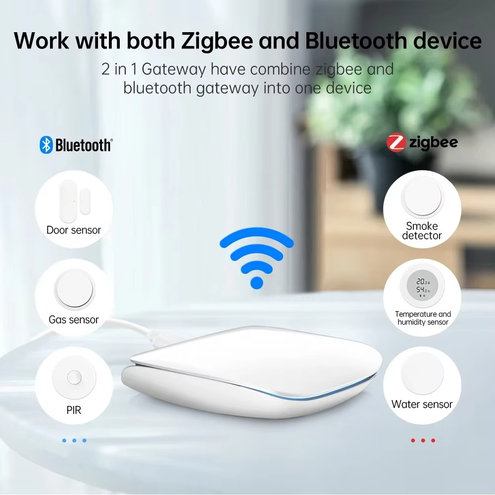 MIUCDA Tuya Zigbee Wireless Gateway Hub Smart Home Bridge Voice Remote Control Work For Alexa Wireless ZigBee & Bluetooth Hub
