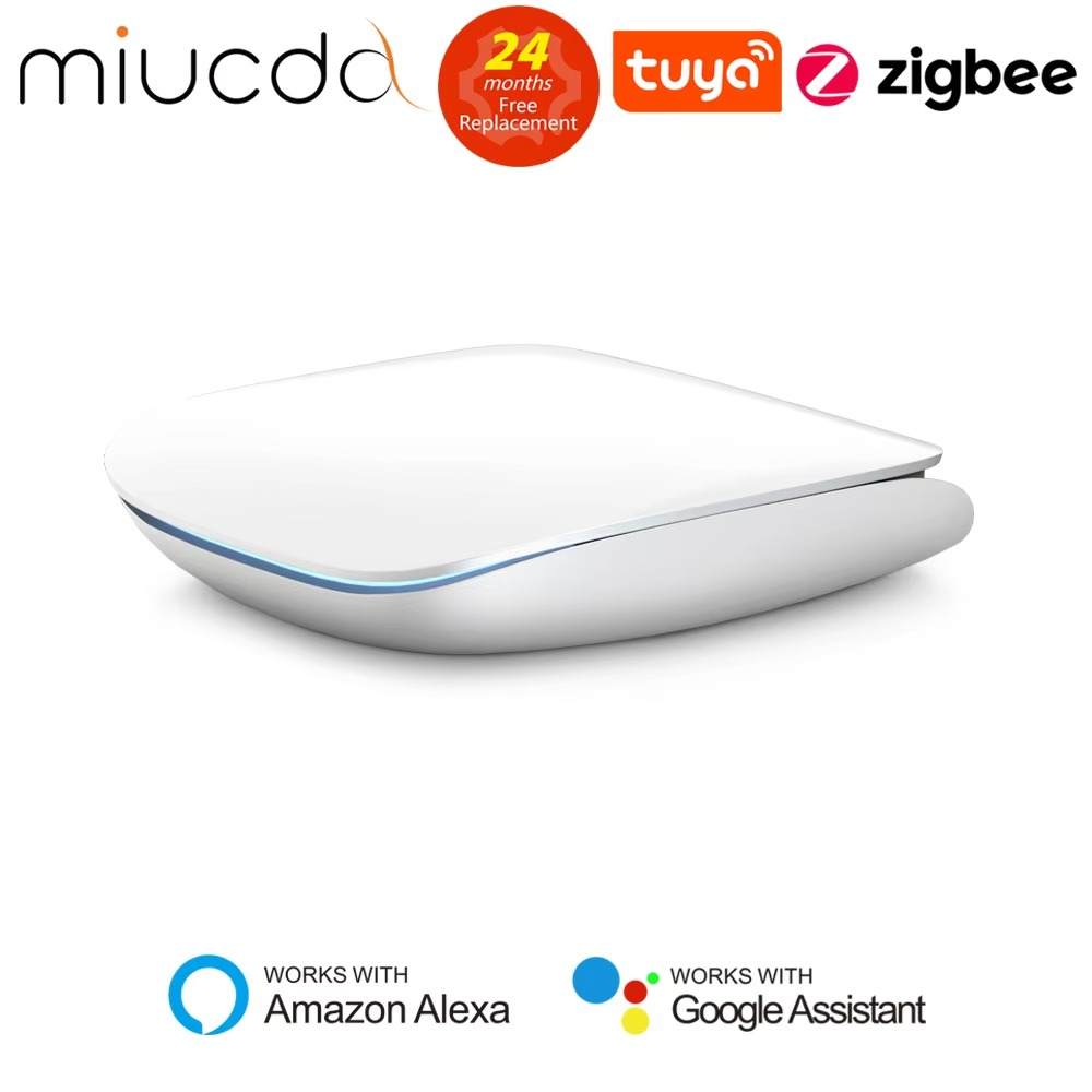 MIUCDA Tuya Zigbee Wireless Gateway Hub Smart Home Bridge Voice Remote Control Work For Alexa Wireless ZigBee & Bluetooth Hub