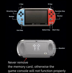 X7 Handheld Game Console 4.3 Inch Handheld High Definition Screen with Clear Video Built in Many Arcade Games Retro Games