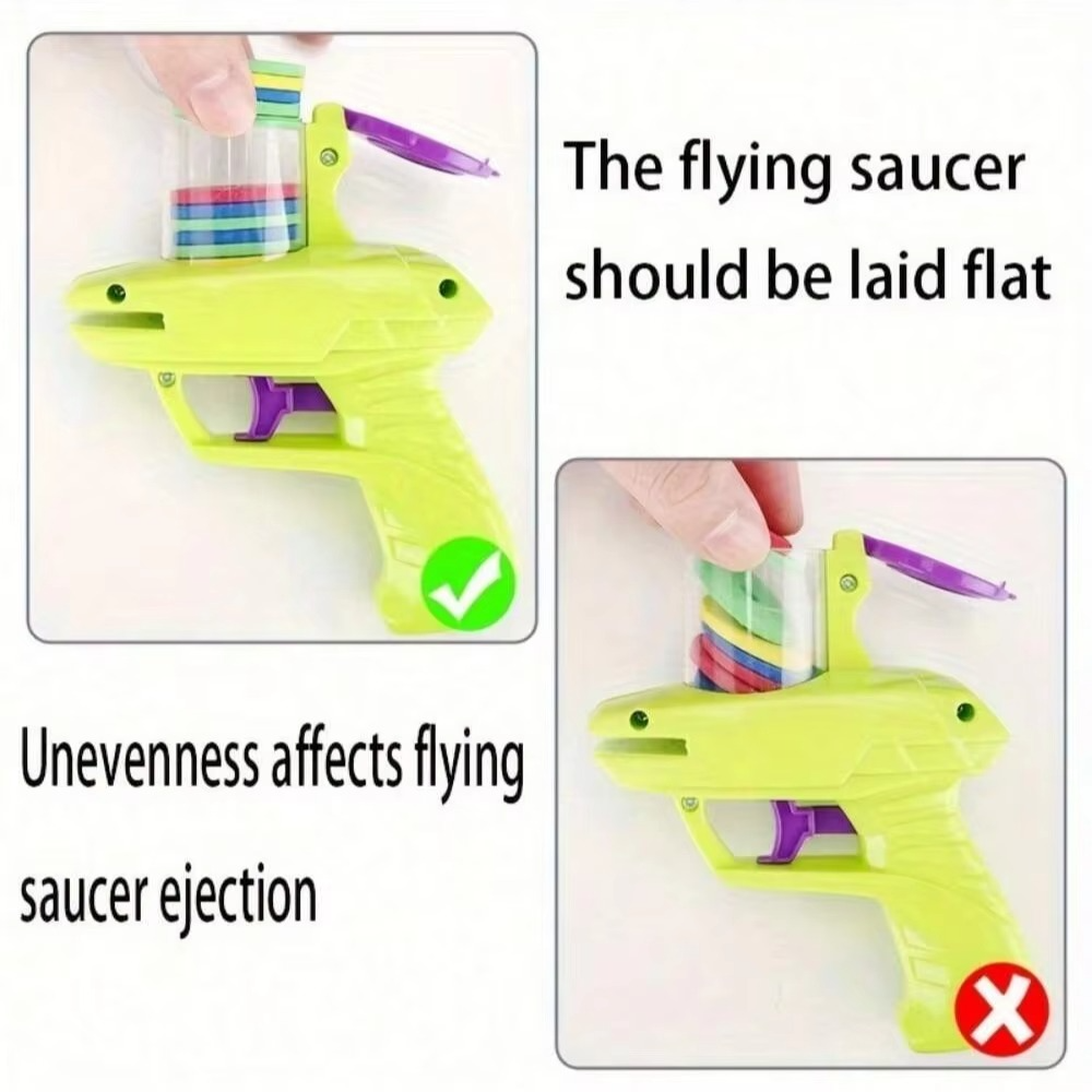 1pc Foam Disc Launcher Flying Disc Handheld Shooter Indoor Shooting Game Outdoor Backyard Toy For Boys And Girls Birthday Gift