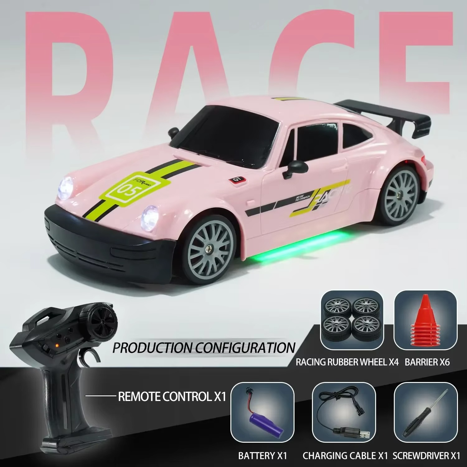 1; 20 RC 4WD drift stunt car GTRPRO Racing model AE86PRO with detachable wheels Adult Boy Girl toy gift for kids