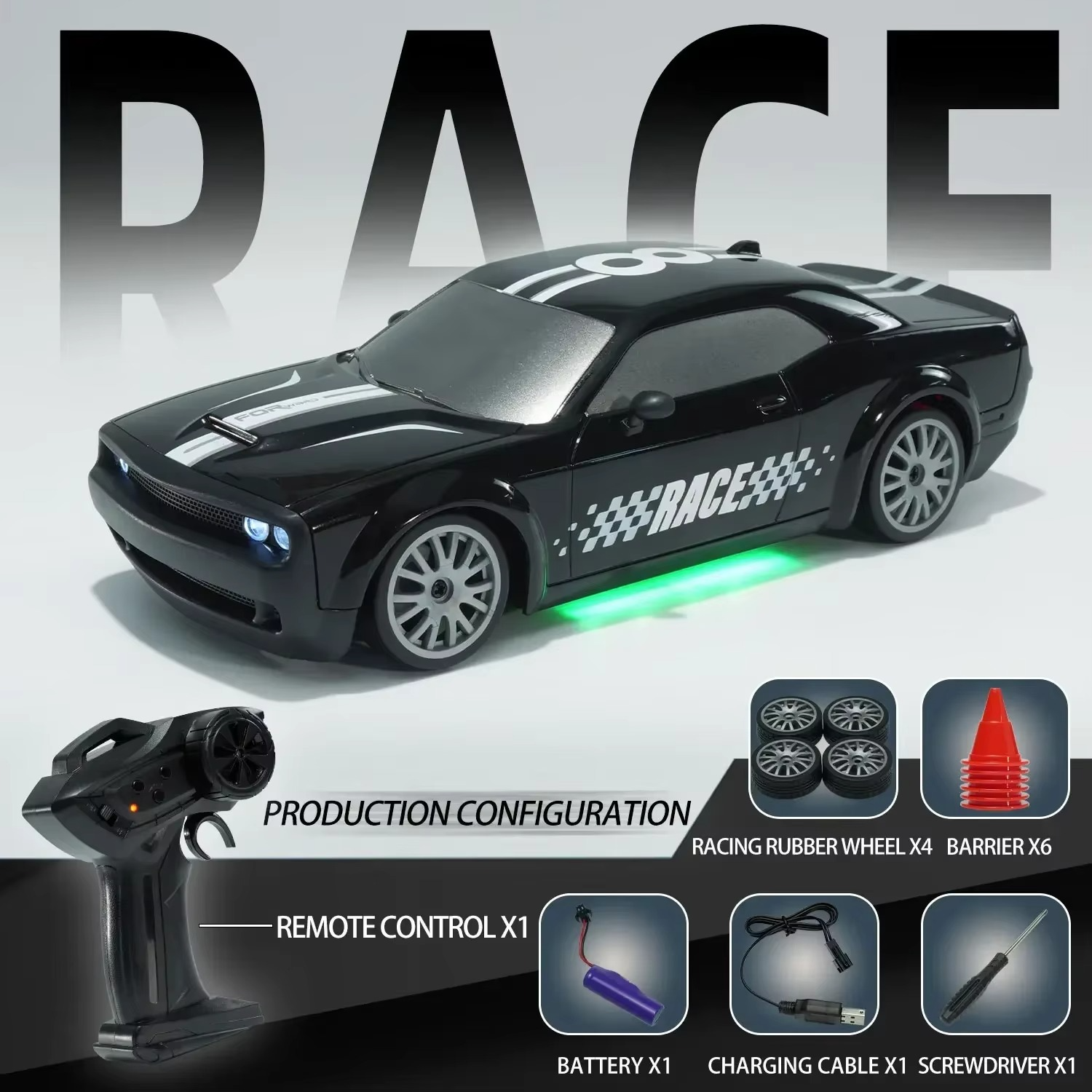 1; 20 RC 4WD drift stunt car GTRPRO Racing model AE86PRO with detachable wheels Adult Boy Girl toy gift for kids