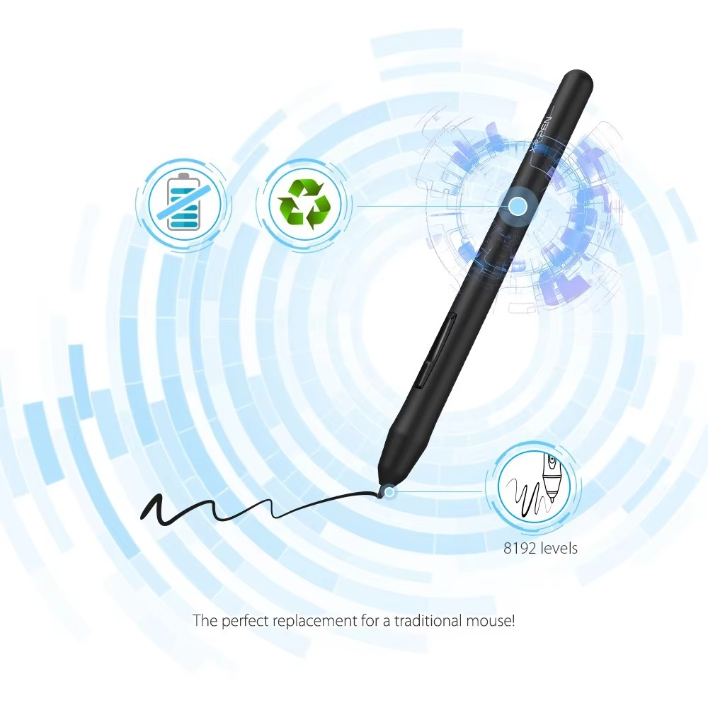 XPPen Star G640 6.5X4 Inch Graphic Drawing Tablet Design Battery Free 8192 Levels 266 RPS for Game OSU Windows Mac Chromebook