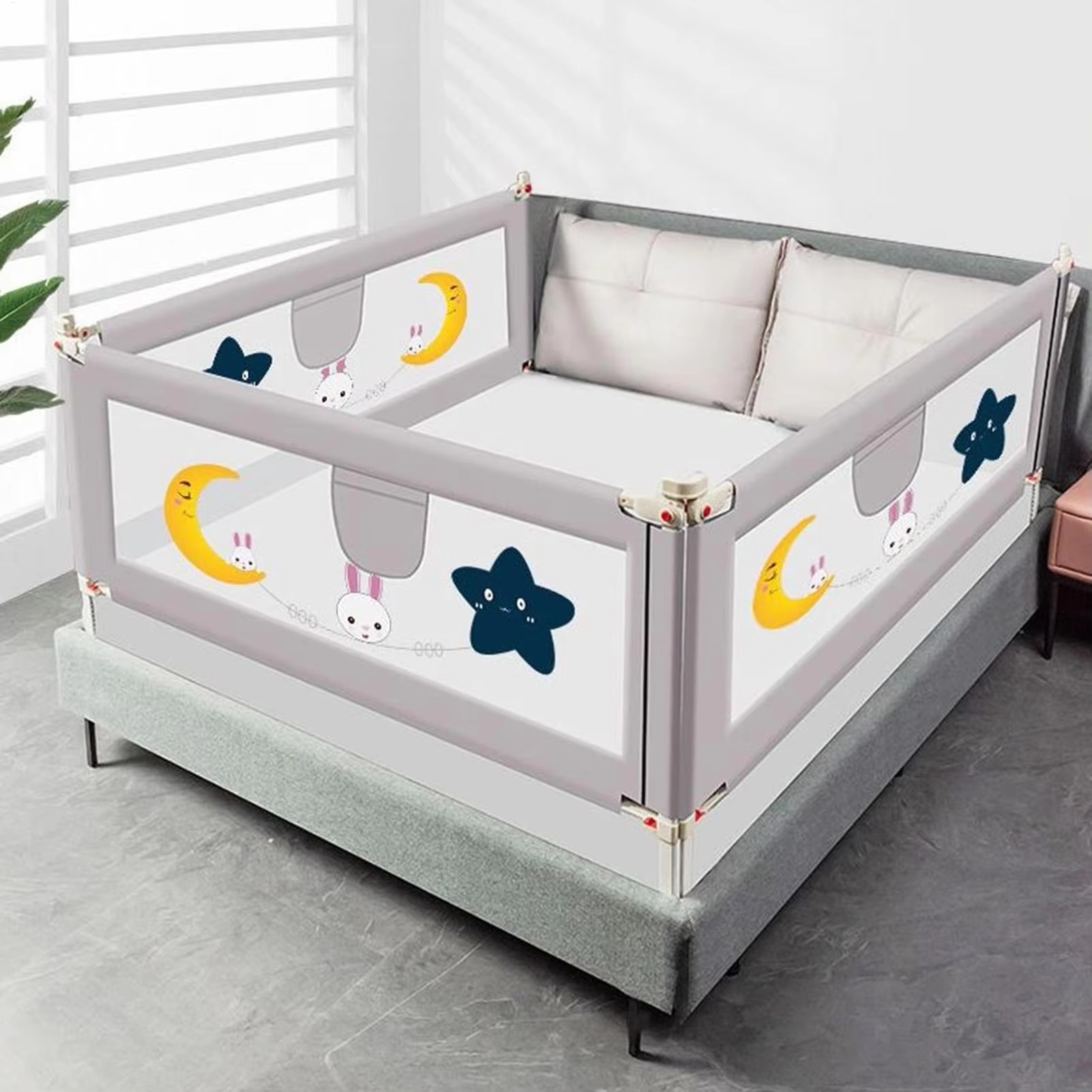 Bed Rail For Baby Protection Bedrail For Toddler Bed Height Adjustment Secure Sleeping Protection Safety Guardrail For Bedrooms