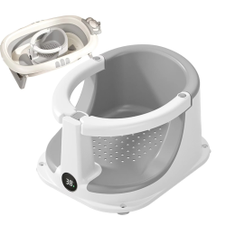 Baby Bath Seat Bathtub Sit-Up Chair With Temperature Sensor Children Safety Shower Assistance Supplies For Home Travel