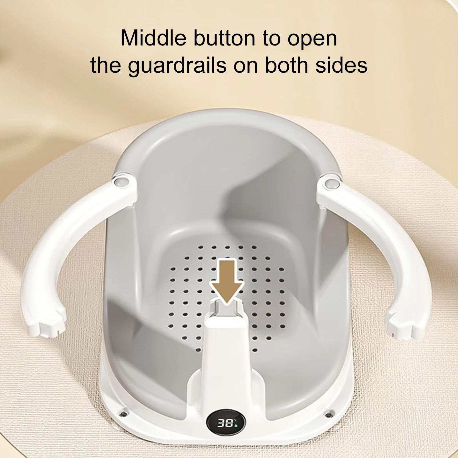Baby Bath Seat Bathtub Sit-Up Chair With Temperature Sensor Children Safety Shower Assistance Supplies For Home Travel