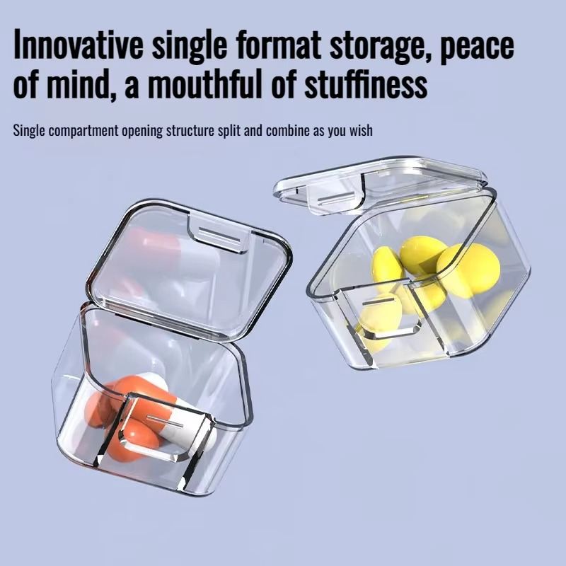 Portable Pill Box Double Compartment Double Layer Sealed Organizer 30 Day Medicine Carrying Case