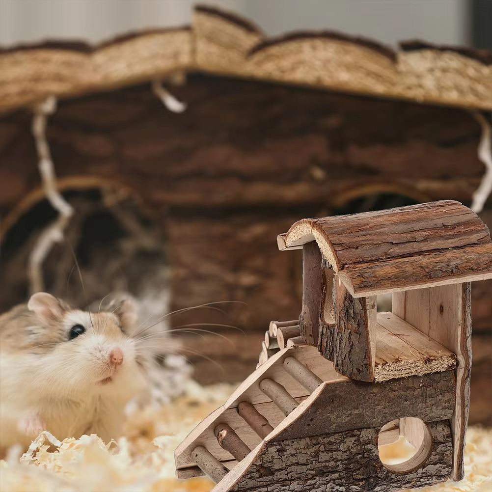 Hamster House Hut Guinea Playground Pig Habitat Hideout Accessory Squirrel Gerbil Decorative Hideaway Mini Pig