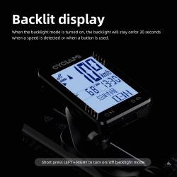 CYCLAMI Bicycle Computer GPS Odometer Cycling Bike Computer Riding Wireless Speedometer 2.4 Inch Large Screen