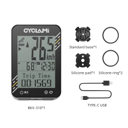CYCLAMI Bicycle Computer GPS Odometer Cycling Bike Computer Riding Wireless Speedometer 2.4 Inch Large Screen