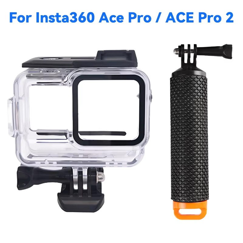 Waterproof Housing Dive Case for Insta360 ACE Pro / Pro 2 Protective Cover Shell Underwater Snorkeling Swimming Camera Accessory