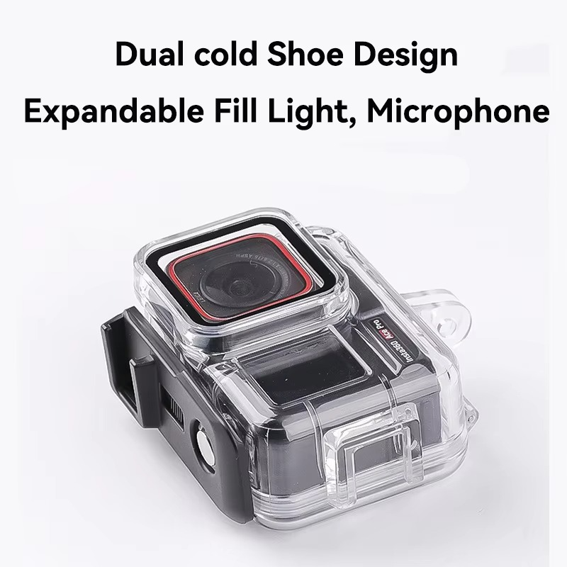 Waterproof Housing Dive Case for Insta360 ACE Pro / Pro 2 Protective Cover Shell Underwater Snorkeling Swimming Camera Accessory