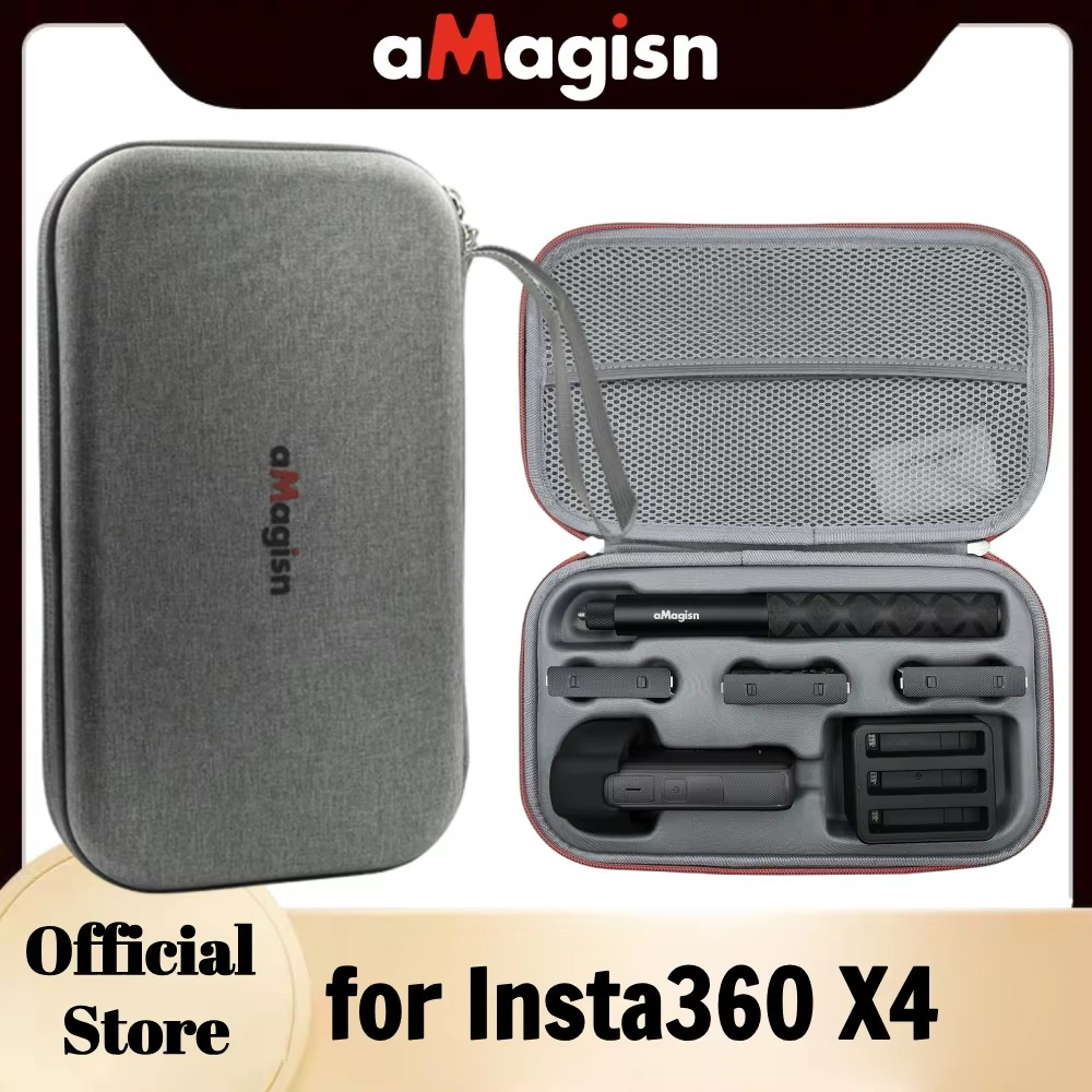 aMagisn X4 Carrying Case for Insta360 X4,Anti-water Splash Storage Bag Anti-shock Hard Protective Case,Insta 360 X4 Accessories
