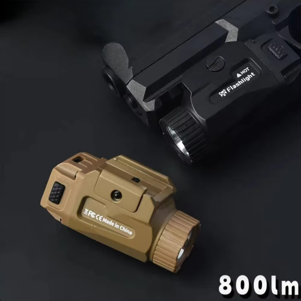 800LM Powerful Tactical Weapon Light 4 Mode USB Rechargeable Quick Release Handgun Outdoor Shooting with Picatinny Rail Mount