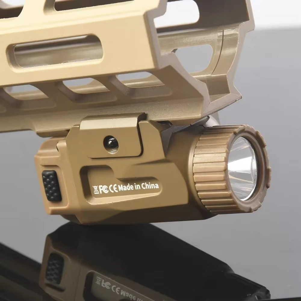 800LM Powerful Tactical Weapon Light 4 Mode USB Rechargeable Quick Release Handgun Outdoor Shooting with Picatinny Rail Mount