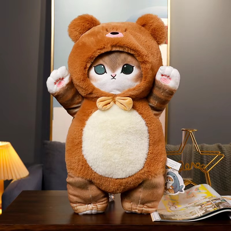 Mofusand Cute Shark Cat Cosplay Plushie Animals Series 50cm Giant Kawaii Soft Stuffed Plush Doll Birthday Gift Toys For Children