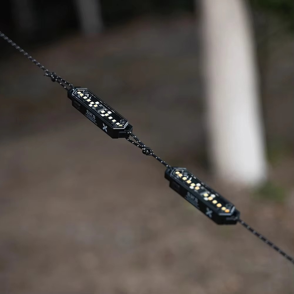 Wind Rope Buckle Light Night Safety Tent Wind Rope Warning Light Waterproof Lightweight Magnetic Suction Outdoor Camping Lamp