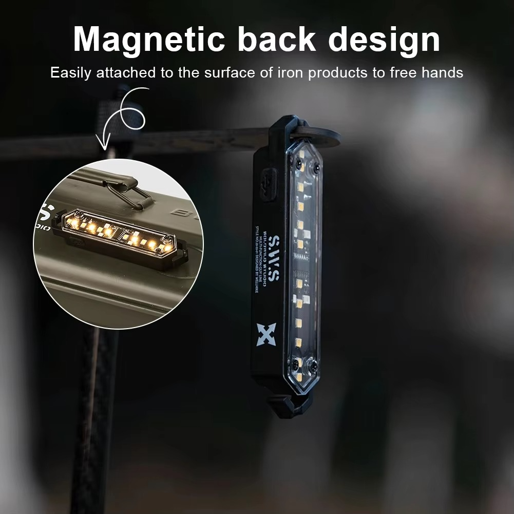 Wind Rope Buckle Light Night Safety Tent Wind Rope Warning Light Waterproof Lightweight Magnetic Suction Outdoor Camping Lamp
