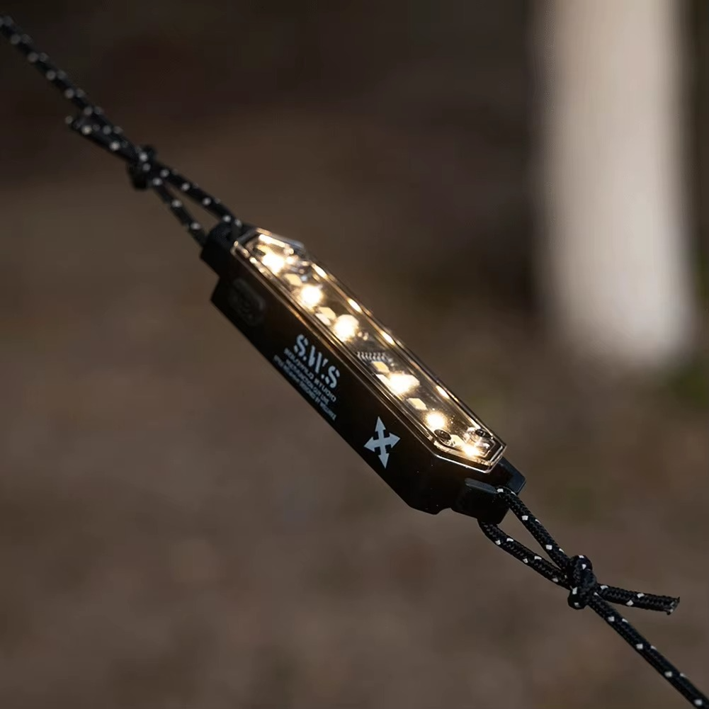 Wind Rope Buckle Light Night Safety Tent Wind Rope Warning Light Waterproof Lightweight Magnetic Suction Outdoor Camping Lamp