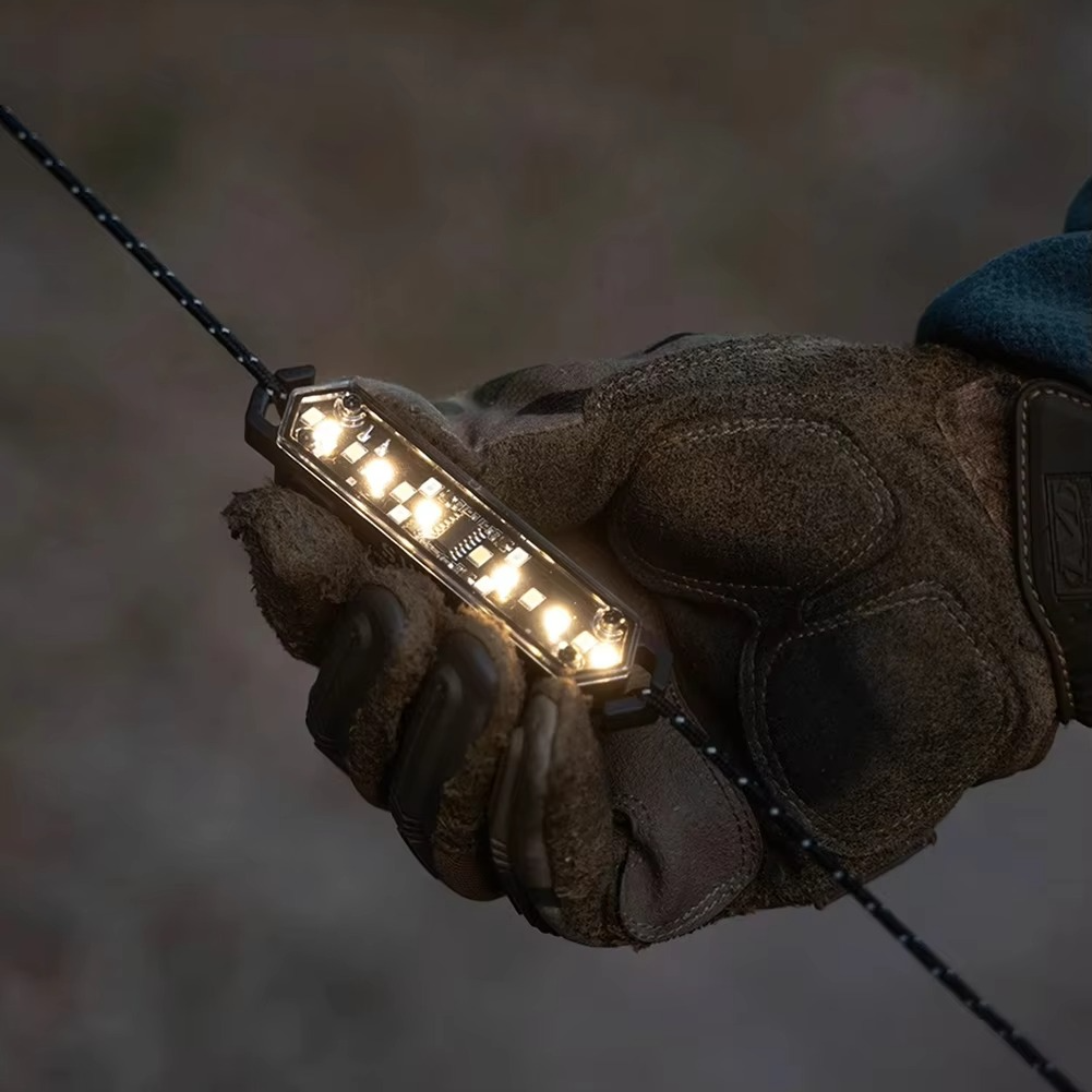 Wind Rope Buckle Light Night Safety Tent Wind Rope Warning Light Waterproof Lightweight Magnetic Suction Outdoor Camping Lamp