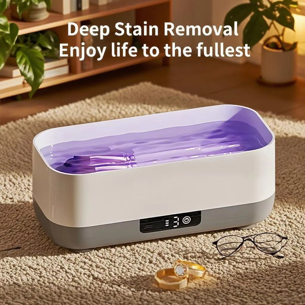 1pc Crystal clear effect guaranteed 45000Hz ultrasonic eyeglass cleaning machine 400ml capacity