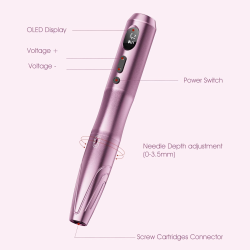 Biomaser Wireless Permanent Makeup Machine Eyebrow Tattoo Machine Cordless Digital Pen For Microblading Eyeliner Lip Tattoos