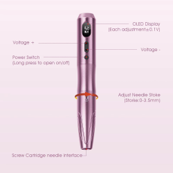 Biomaser Wireless Permanent Makeup Machine Eyebrow Tattoo Machine Cordless Digital Pen For Microblading Eyeliner Lip Tattoos