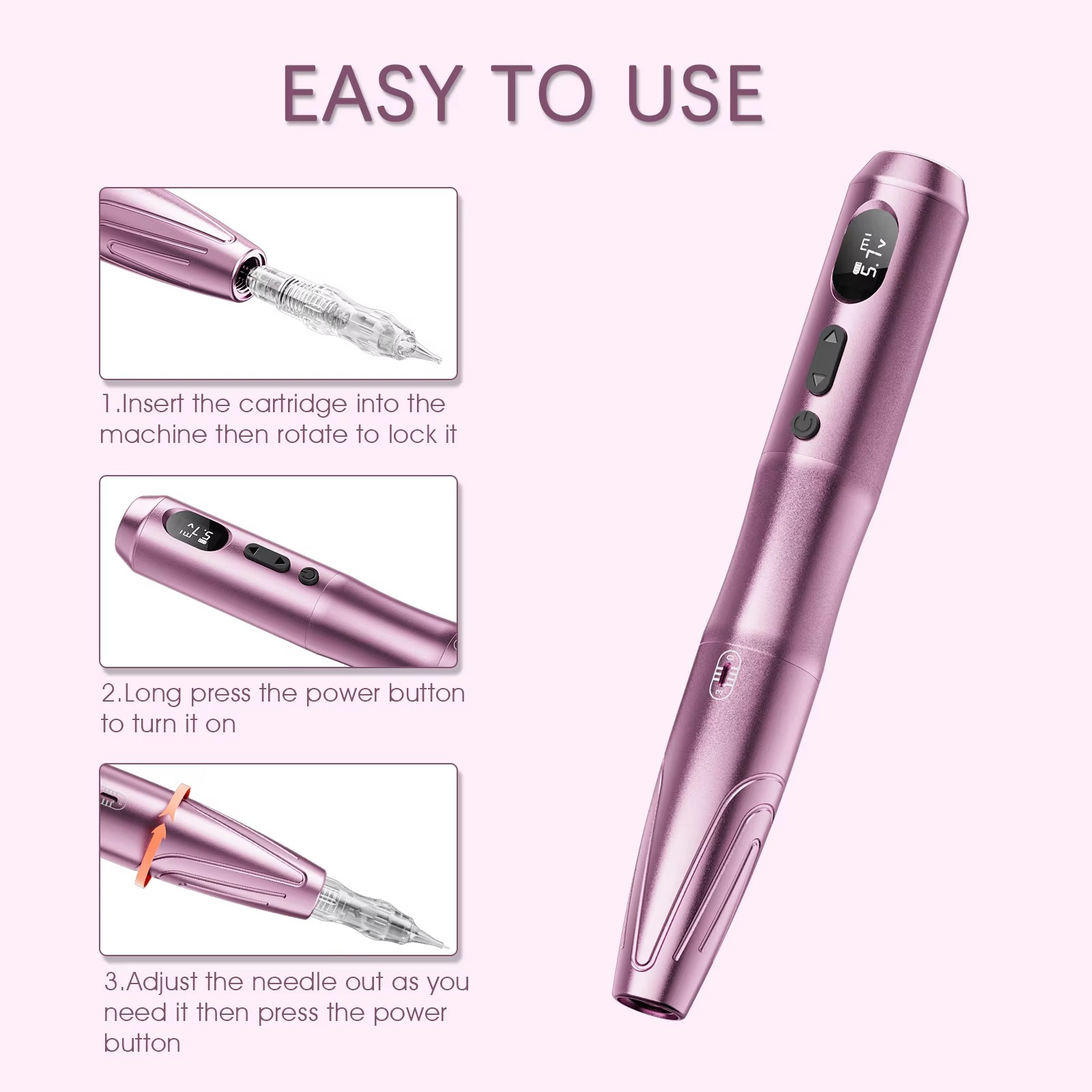 Biomaser Wireless Permanent Makeup Machine Eyebrow Tattoo Machine Cordless Digital Pen For Microblading Eyeliner Lip Tattoos