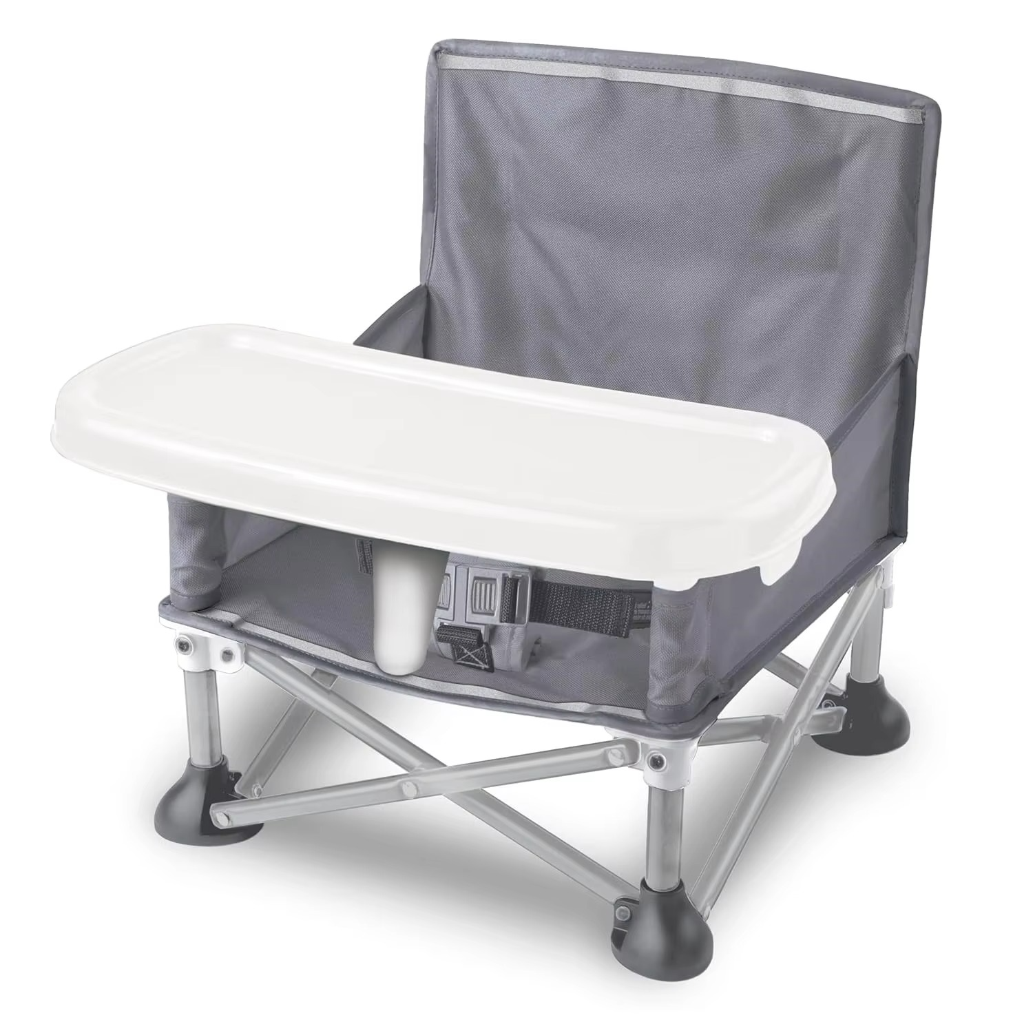 Foldable Baby Highchair with Straps Booster Baby Feeding Chair Portable Baby Seat with Storage Bag for Travelling & Camping
