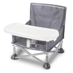 Foldable Baby Highchair with Straps Booster Baby Feeding Chair Portable Baby Seat with Storage Bag for Travelling & Camping