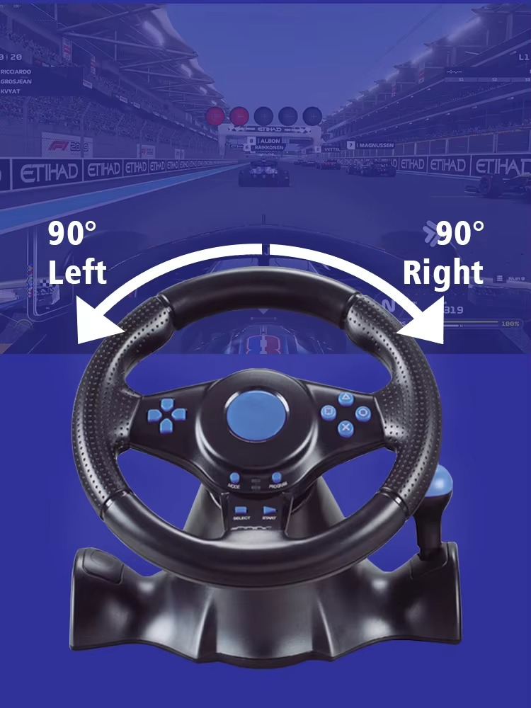 Racing Steering Wheel Vibration Controller 7 in 1 Game Simulation Racing Pedals for switch/xbox 360/xbox one/pc/ps4/3/Android