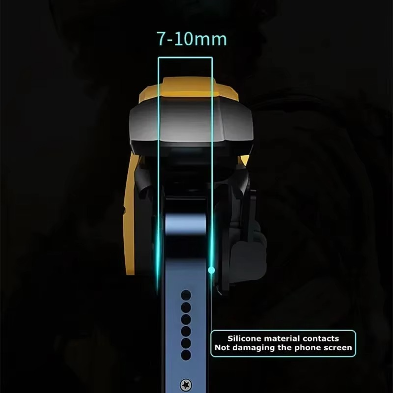 CJ27 5 Finger Mobile Phone Game Trigger Gamepad Joysticks Controller for PUBG Aim Shooting L1R1 Alloy Key Button for IOS Android