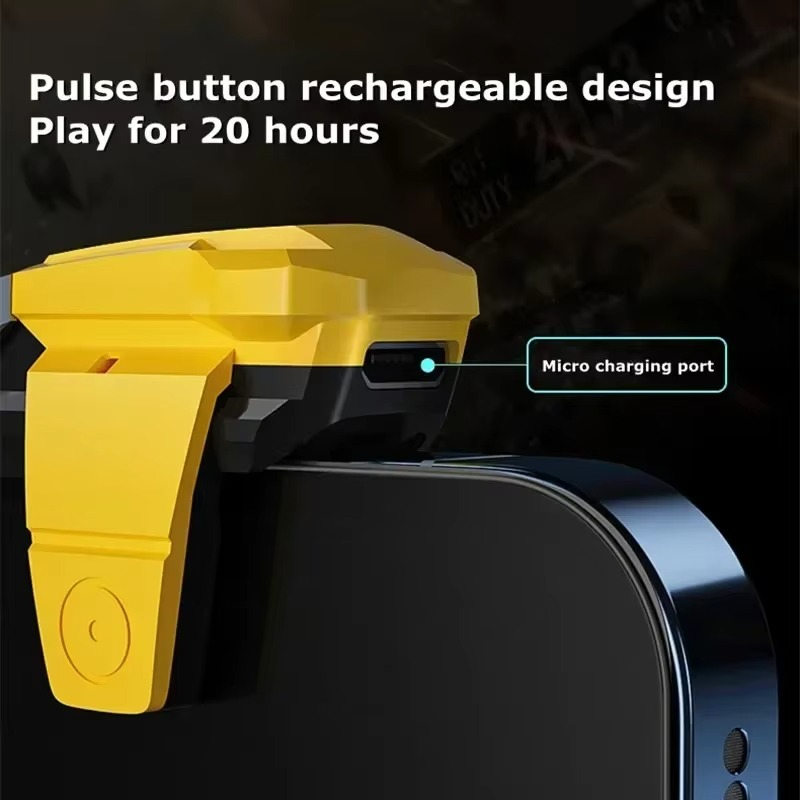 CJ27 5 Finger Mobile Phone Game Trigger Gamepad Joysticks Controller for PUBG Aim Shooting L1R1 Alloy Key Button for IOS Android
