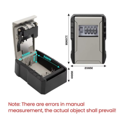 4 Digit Combination Key Box Wall Mounted Password Key Box Organizer Aluminum Alloy Key Storage Security Lock Outdoor-Y47A