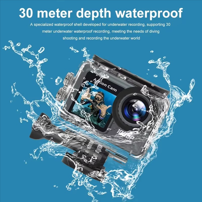 Action Camera Waterproof Exercise Video Recorder Action Camera With Accessories Kit