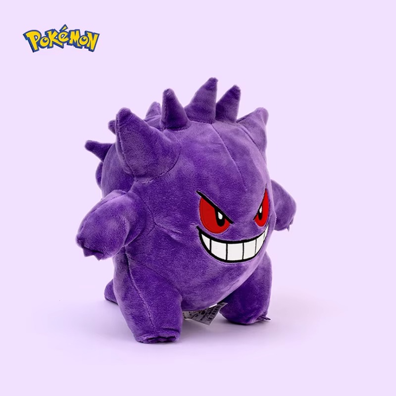 Pokemon Kawaii Gengar Stuffed Toy – Cartoon & Cute Plush Doll Throw Pillow for Kids, Friends, and Halloween Decoration