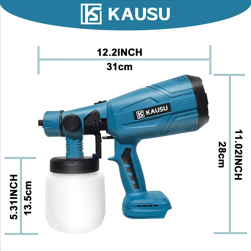 Electric Spray Gun Portable HVLP Automatical Cordless Paint Sprayer Furniture Steel Coating Airbrush For Makita 18V Battery