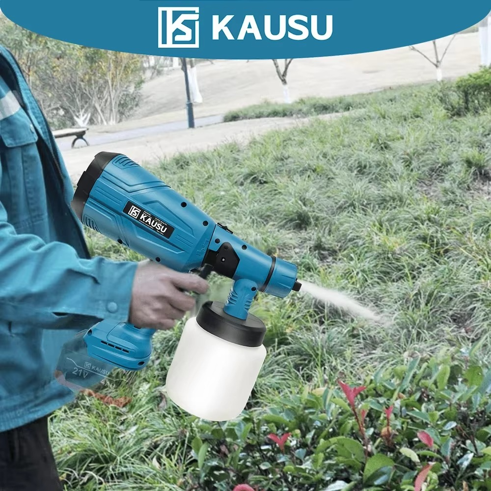 Electric Spray Gun Portable HVLP Automatical Cordless Paint Sprayer Furniture Steel Coating Airbrush For Makita 18V Battery